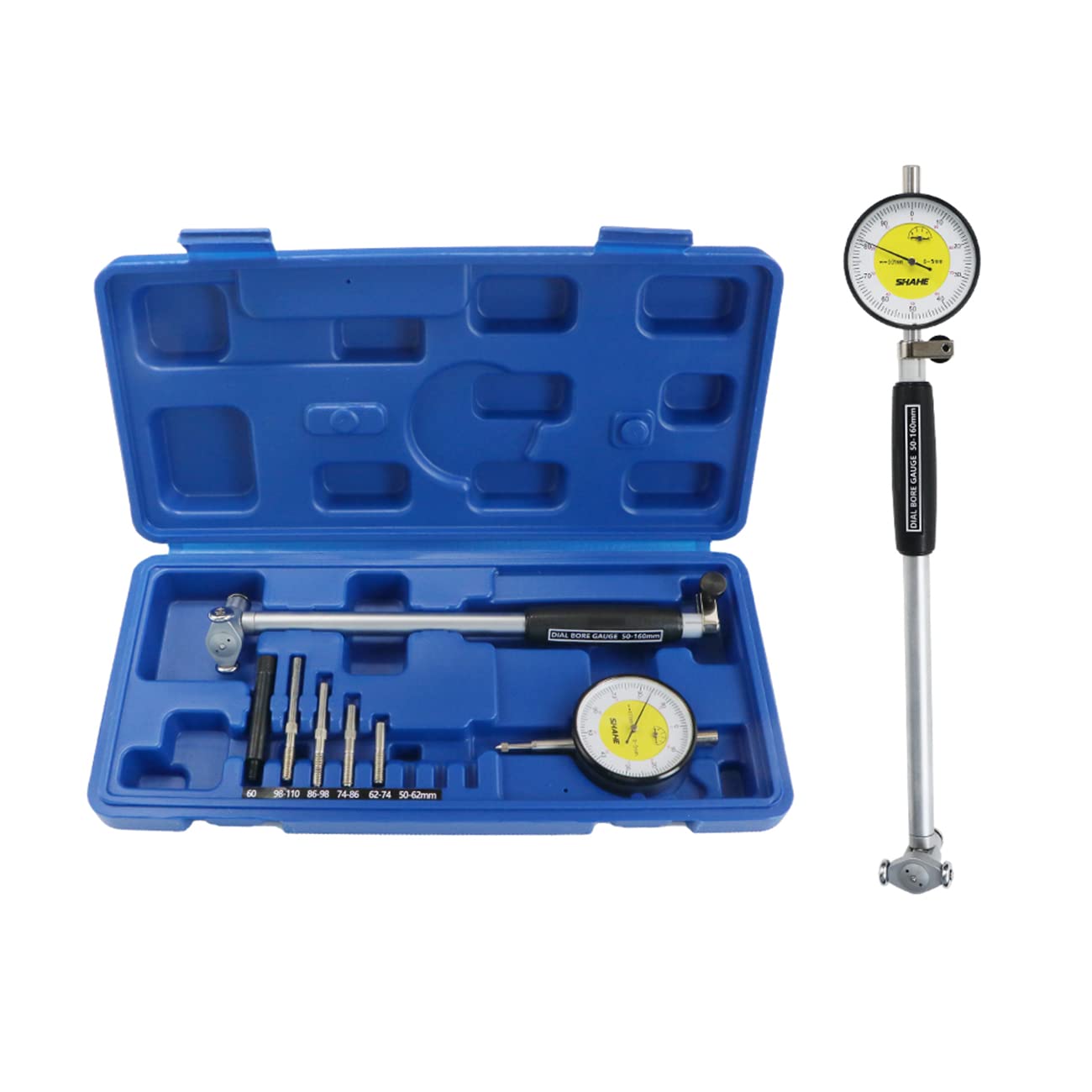 SHAHE Dial Bore Gauge 6-10mm 0.01mm, Hole Cylinder Measurement Inside Micrometer Gage for Bore Measure,with Carrying Case