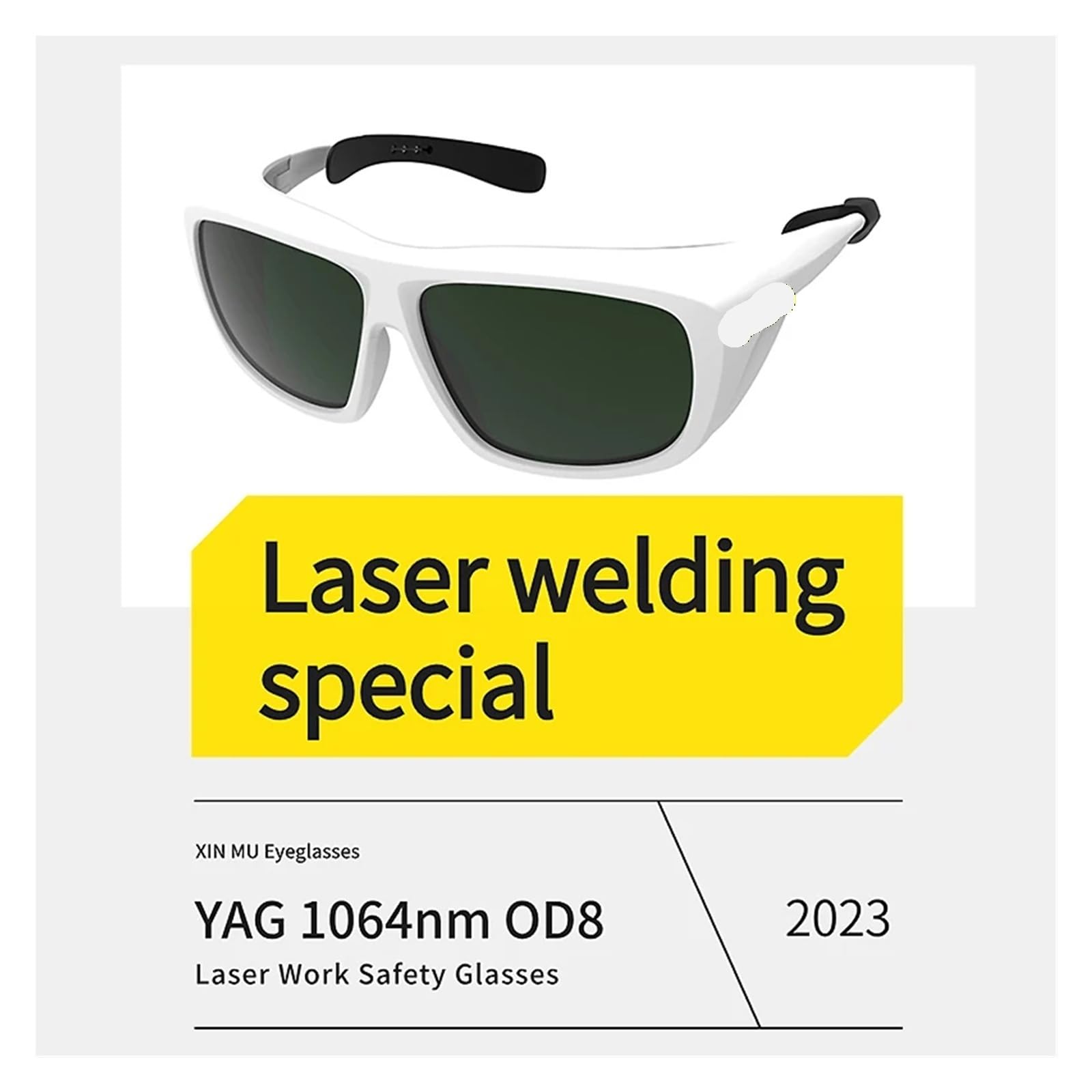 Gafas protectoras for soldar de alta potencia clase 4 (180-500 y 750-1400 nm, OD8) gafas seguridad infrarrojas for corte metal Para obras, talleres, ciclismo, jogging, servicio
