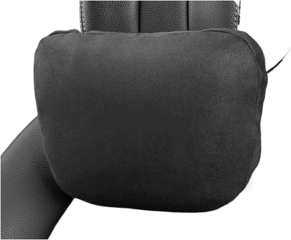 Suede Car Headrest Neck Support Pillow for S Class - Soft & Adjustable Car Accessories(F-Red-1)