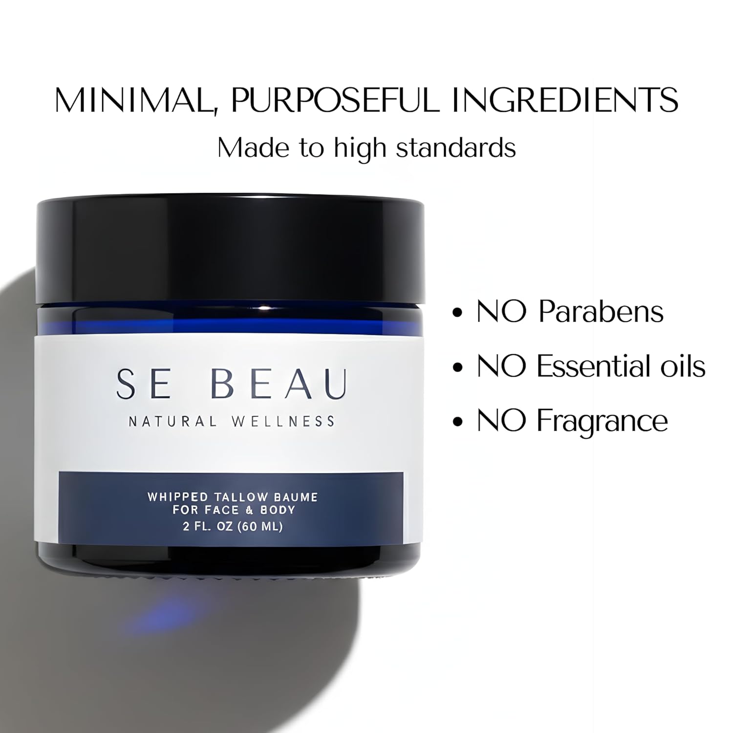 Tallow Balm - Whipped Grass-Fed with Manuka Honey & Calendula - Unscented Natural Moisturizer for Face & Body