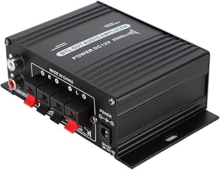 Mini Audio Amplifier,ASHATA 12V AK170 Mini Power Amplifier, with Low Distortion Rate for Audio, 20W + 20W 47K Resolution, Slim and Modern, Easy to Use, Simple and Durable