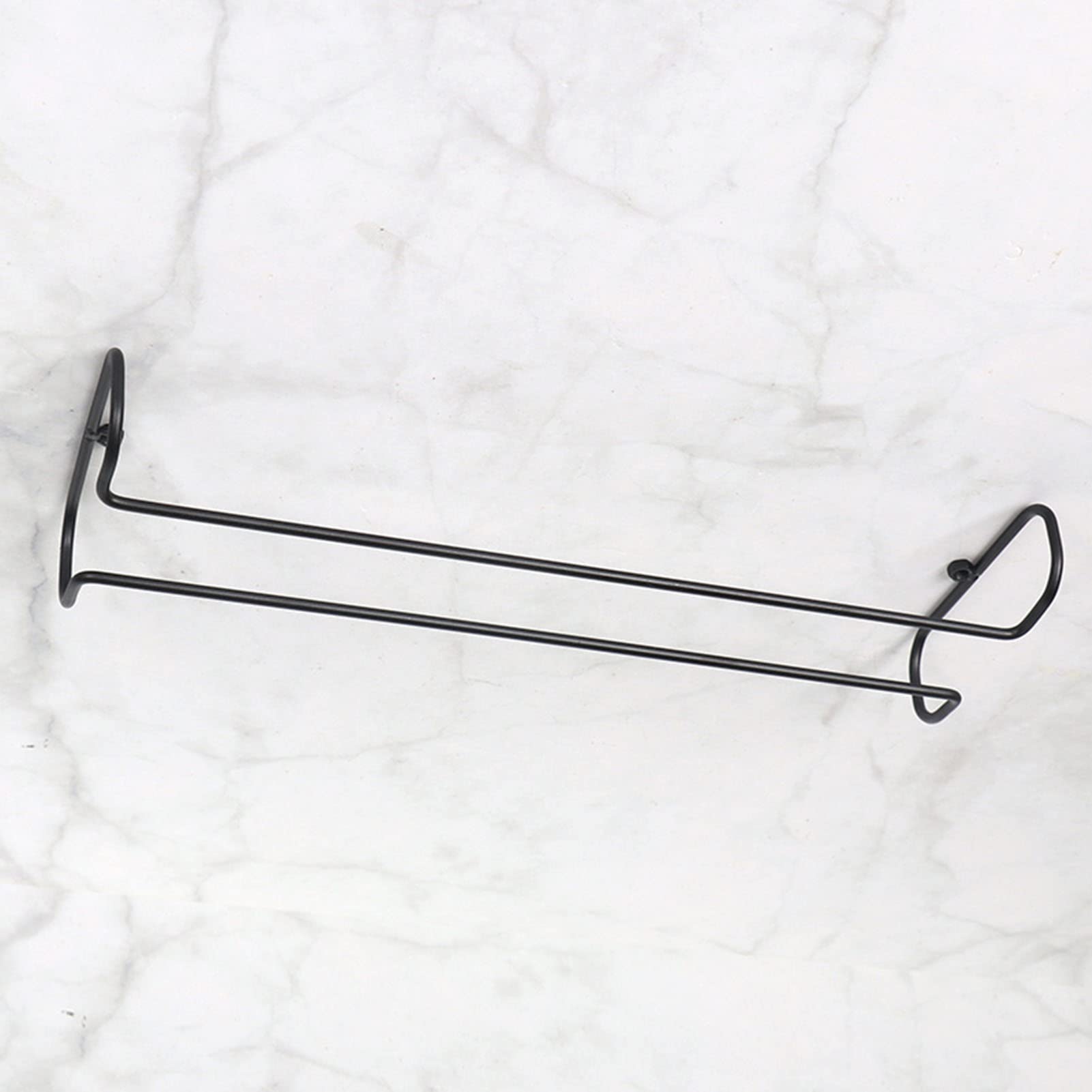 CTVR Estante de Soporte de vástago de una Sola Pista, Estante de Vidrio de Vino de Metal de Montura de Pared, colgadora de Almacenamiento de Vaso de Vidrio, Soporte de Copa de Vino Tinto