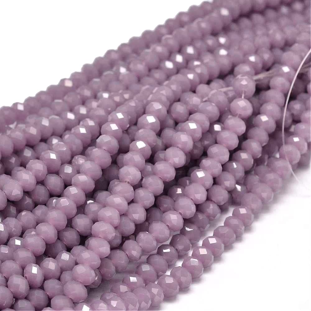 RUBYCA - 10 Perline Pendenti In Cristallo Ceco Pave' Viola Con Foro Grande (11mm) Per Bracciali E Collane Fai Da Te