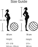 Vista 9 de BABYGO Pelota de Parto – Juego de pelota y libro de yoga para embarazo, trabajo de parto y ejercicio con enfoque en trimestres, fisioterapia