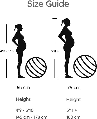 Miniatura 9 de BABYGO Bola de parto  Juego de pelota y libro de yoga y ejercicio para embarazo, objetivo trimestre, fisio de maternidad, plan de nacimiento y