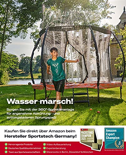 Sportstech Trampolin Outdoor mit 360° Wassersprinkler + Cooler Sprungmatte | Gartentrampolin Marktneuheit | Spielzeug… – Bild 4