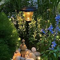 Vista 7 de Magicnight Short Mini Garden Lights Solar Powered Waterproof Fairy Lights Outdoor Garden String, Green Wire, Warm White,5m 50LEDs,2 Pack