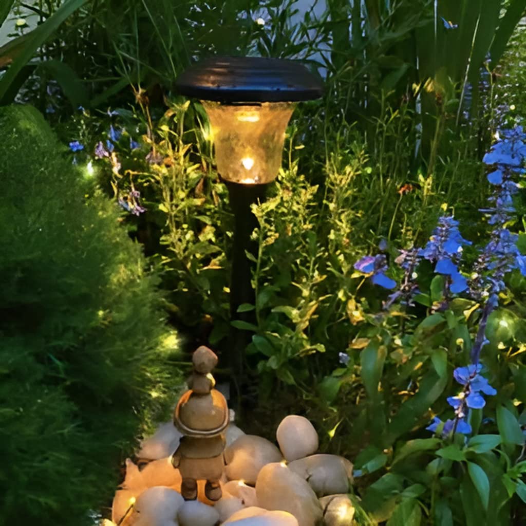 Mini luci corte da giardino a energia solare, impermeabili, per esterni, filo verde, bianco caldo, 5 m, 50 LED, confezione da 2