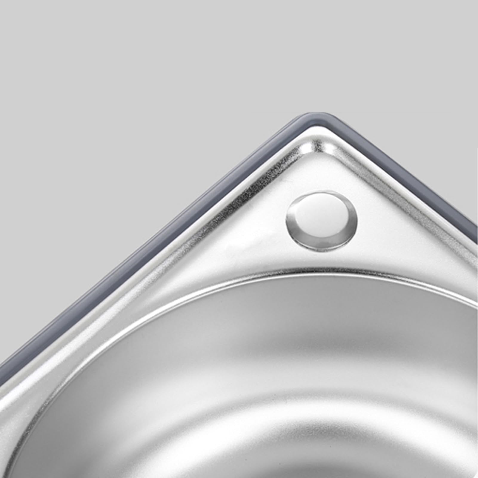 Fregadero Esquinero De Acero Inoxidable Lavabo De Pared Fregadero De Cocina Fregaderos De Un Seno Para Autocaravana Barco Baño Cocina, Ahorro De Espacio (A)