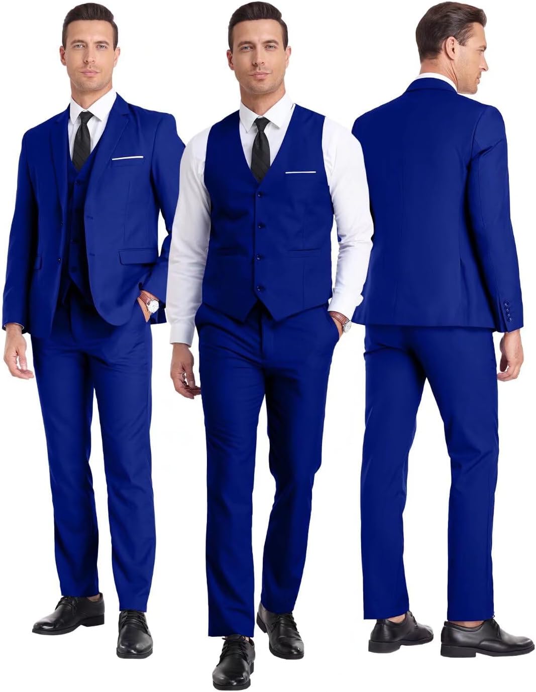 Men's Suit 3 Piece Wedding Suits 2 Buttons Slim Fit Tuxedo Set for Men Prom Casual Business Man Jacket Blazer Vest Pant