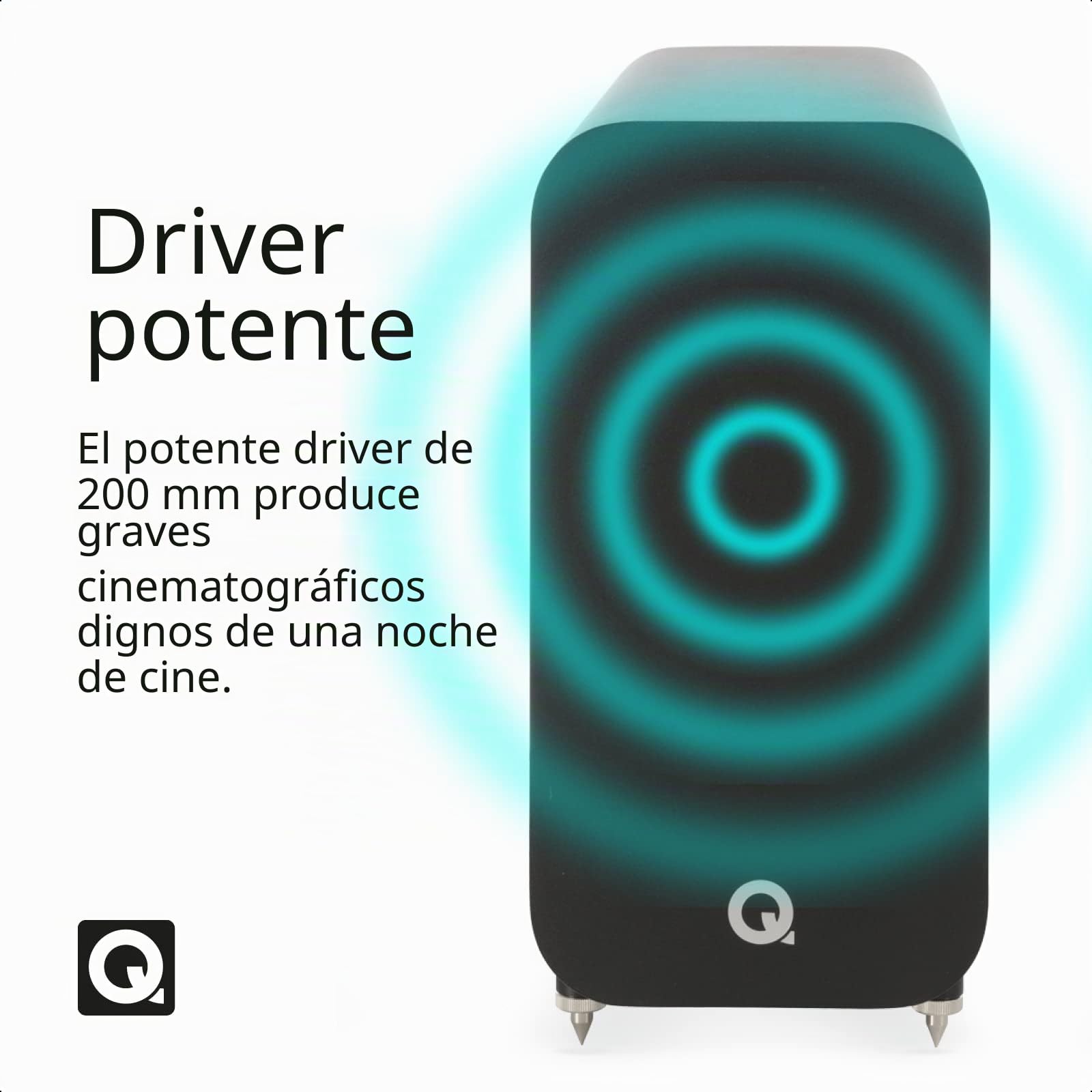 Q Acoustics 3060s Altavoz de Graves Activo (Negro Carbono)