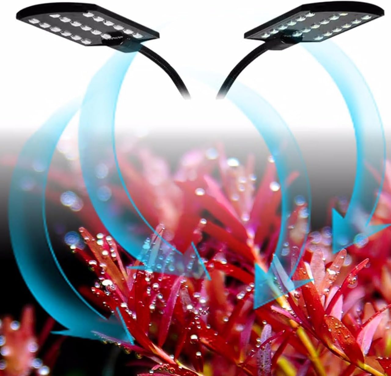 Animaux X7 LED Clip-On Aquarium Light (for 2FT to 4FT Tanks) - Double-Head White Light for Plant Growth (B0DBPXC1LG) Amazon Price History, Amazon Price Tracker
