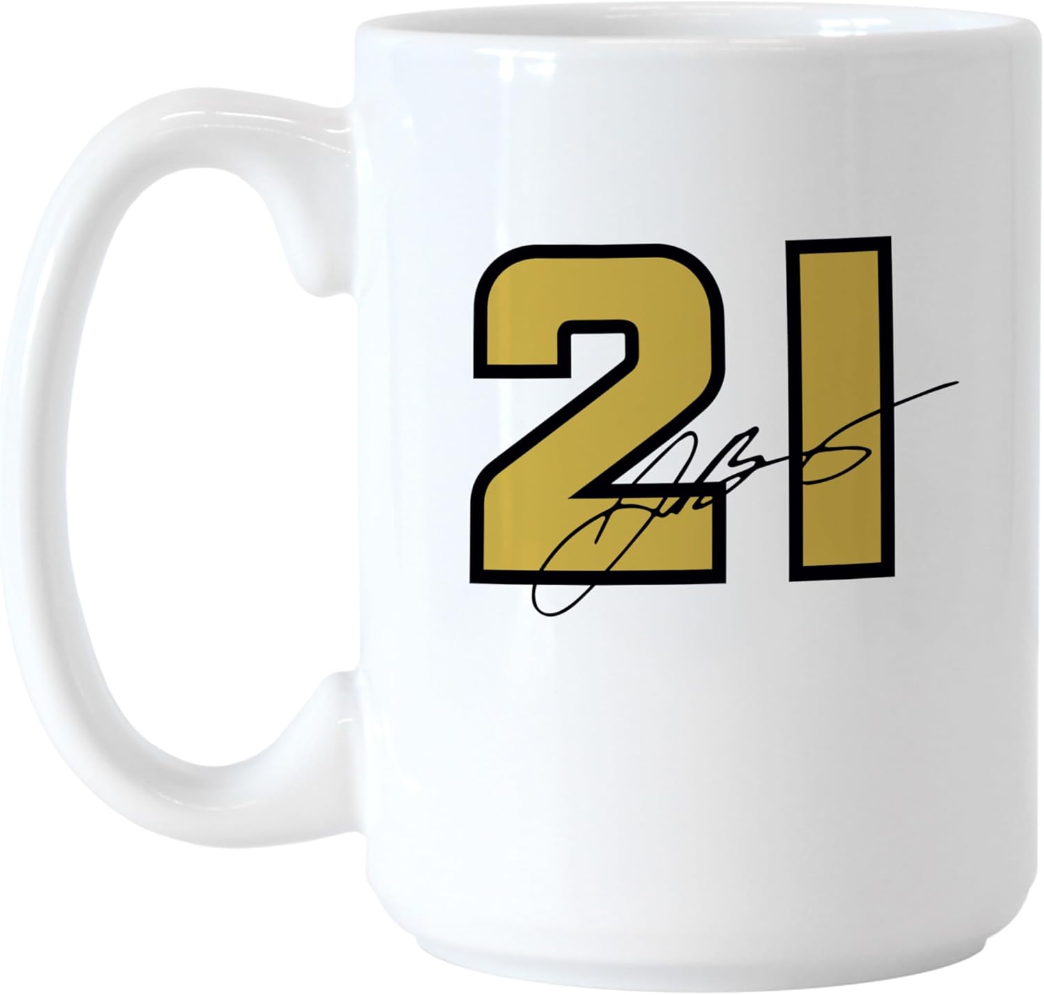 Logo Brands NASCAR Race Day Classic 15 oz Ceramic Coffee Mug - Microwave Safe | Bold Driver Colors | Ergonomic Handle | Great Gift For Fans