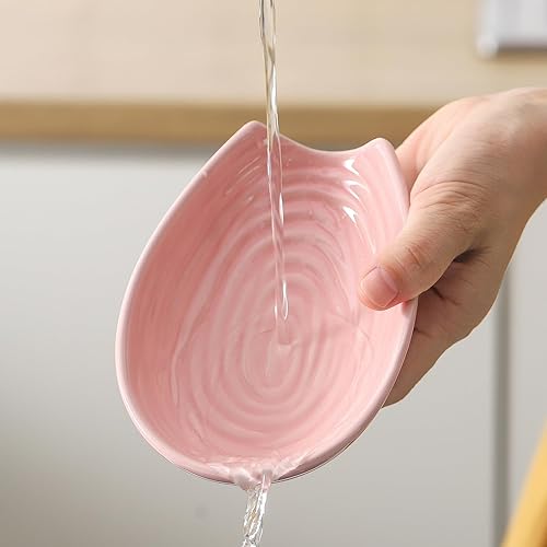 Miniatura 6 de Soporte para cuchara para encimera de cocina, soporte de cuchara de cocina de cerámica para estufa, soporte de utensilios de porcelana para