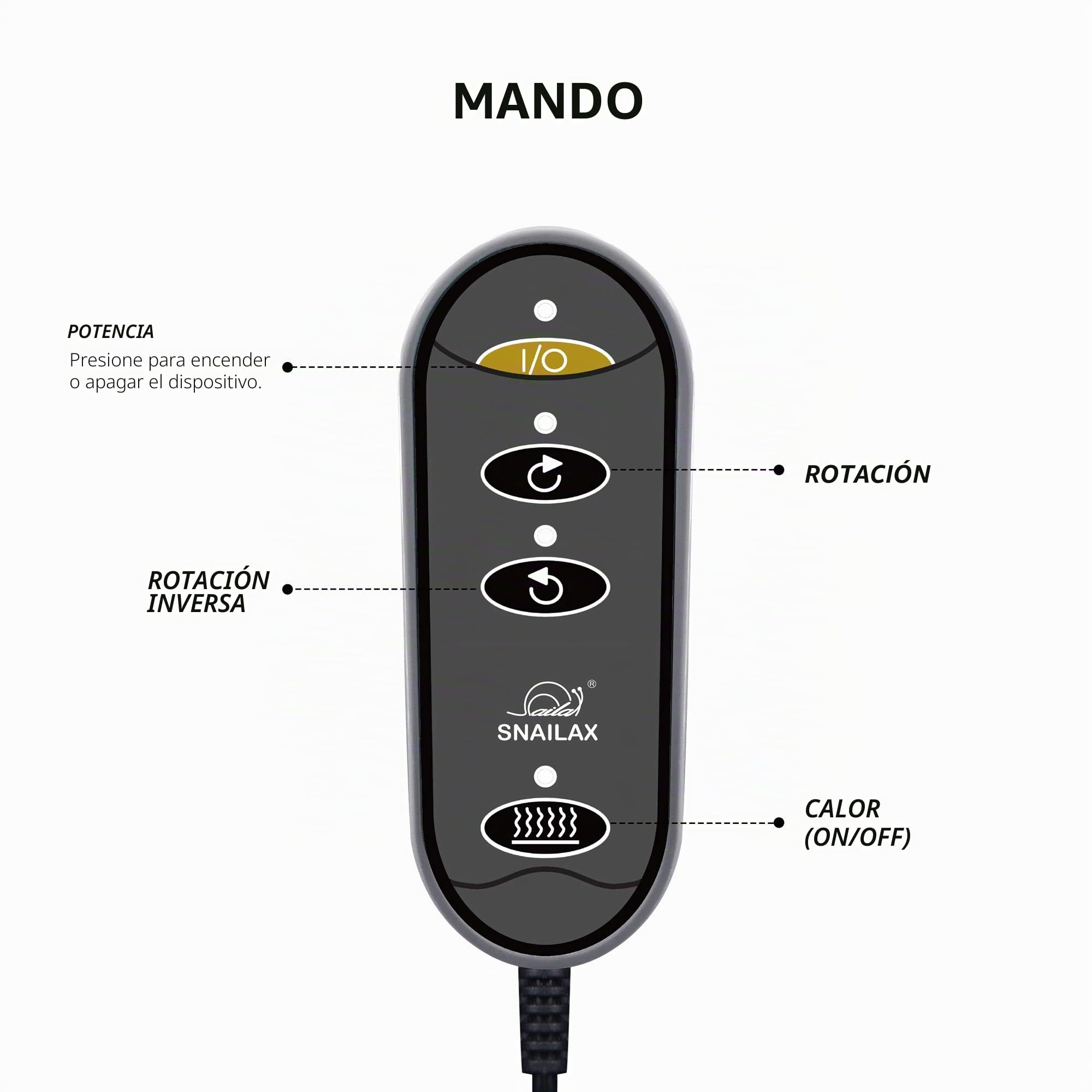 Aparato eléctrico de masaje Shiatsu para pies Snailax con función de calor, regalo ideal para hombres, mujeres, mamás y papás; calentador de pies; aparato 2 en 1 para masaje de pies o de espalda