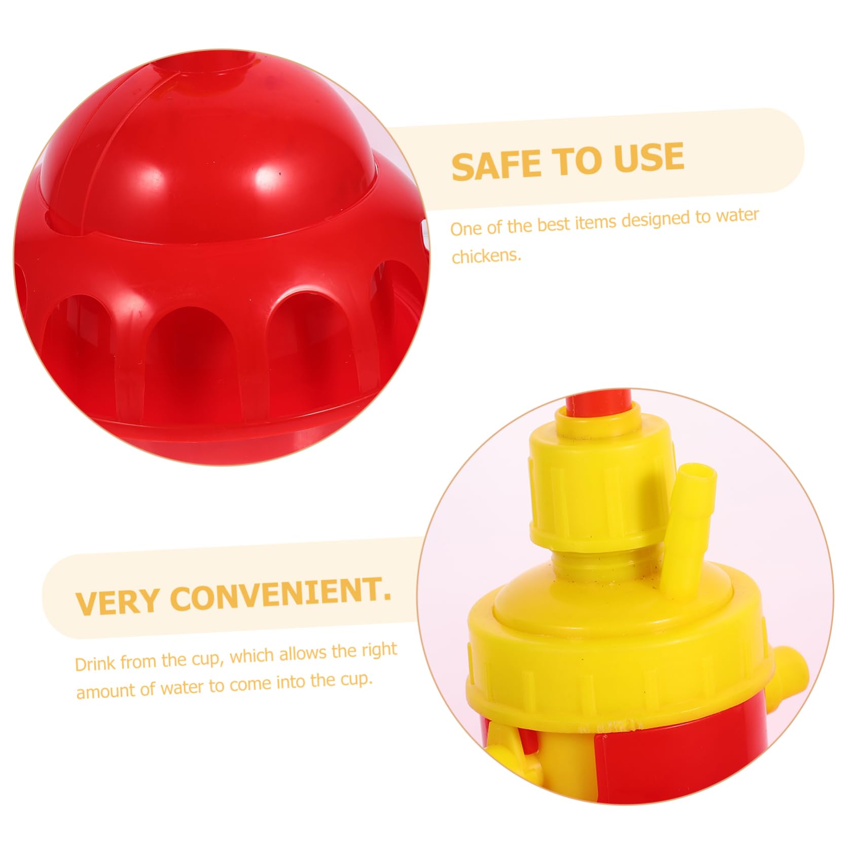 Yardwe Bebedero Automático Espesado para Aves De Corral Dispensador De Agua Fácil y Seguro para Gallinas y Codornices