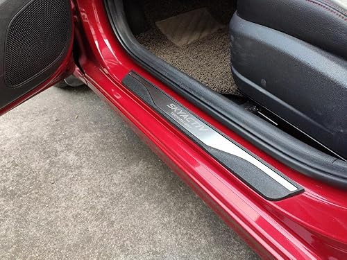 Miniatura 8 de GZBFTDH Protector de umbral de puerta para Mazda 3 6 CX-30 CX-5 Kick Panels Protector de umbral de protección contra rozaduras, piezas de automóvil