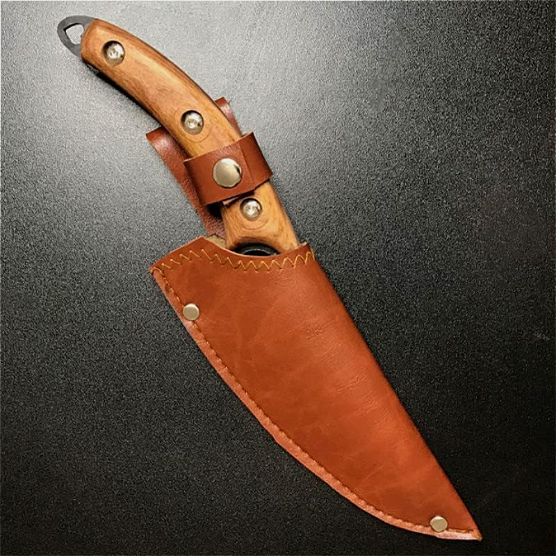 Meat Cleaver, Hand-forged kitchen knife Small scimitar boning knife domestic fruit knife outdoor slice fish cutting meat slaughtering knife (Color : G-cd28)