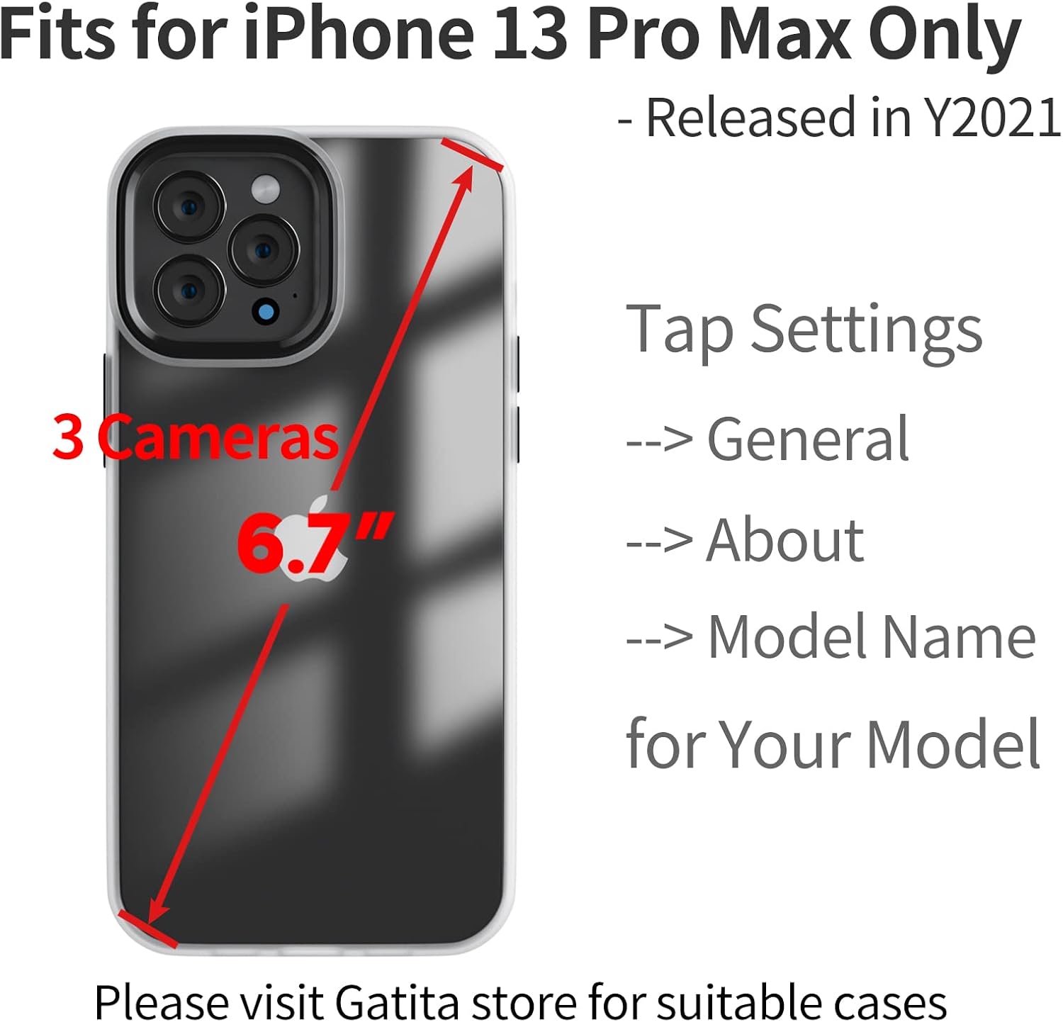 Gatita Lavender Clear Phone Case for iPhone 13 Pro Max, Purple Rim Border with Hard Clear PC Cover, Rugged Shockproof Case for iPhone 13 Pro Max 6.7" (Y2021) - Image 3