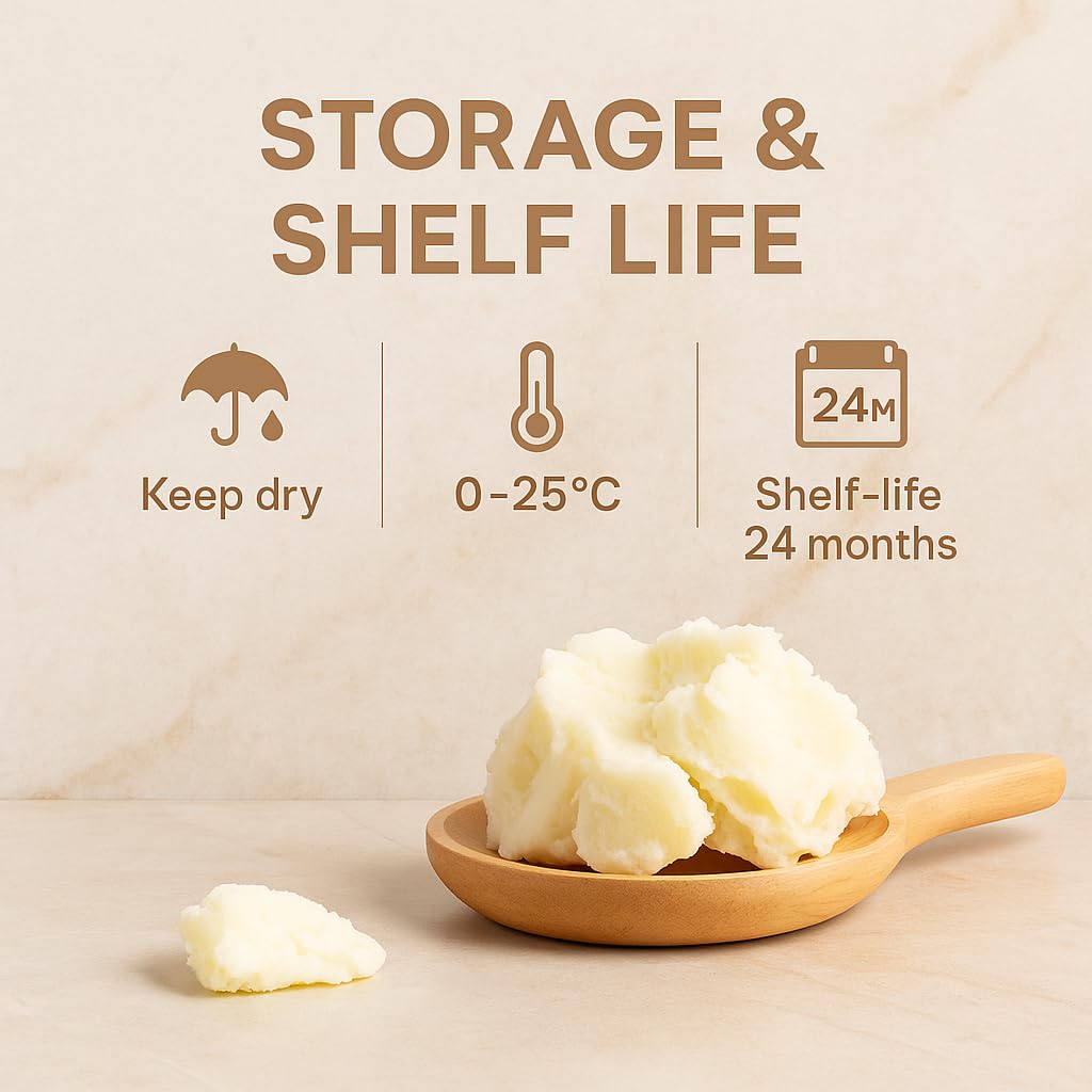 GiDeli Masło shea 100% czyste i nierafinowane, naturalne masło karite do skóry, włosów i kosmetyków DIY, 5 kg