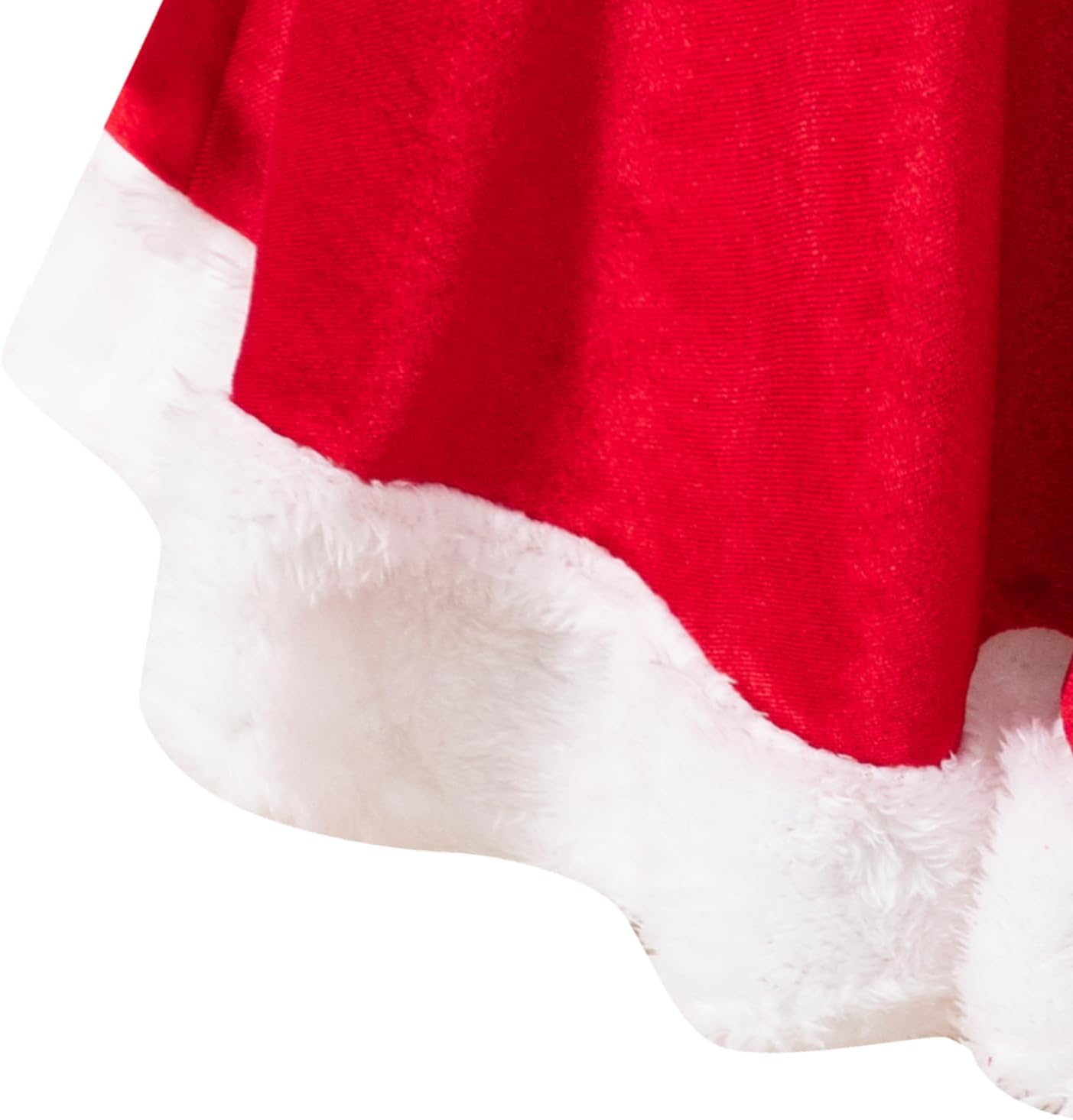 Okbebe Girls Santa Dress Up Christmas Kids Mrs Claus Dress Xmas Party Outfit with Hat Belt Socks - Image 5