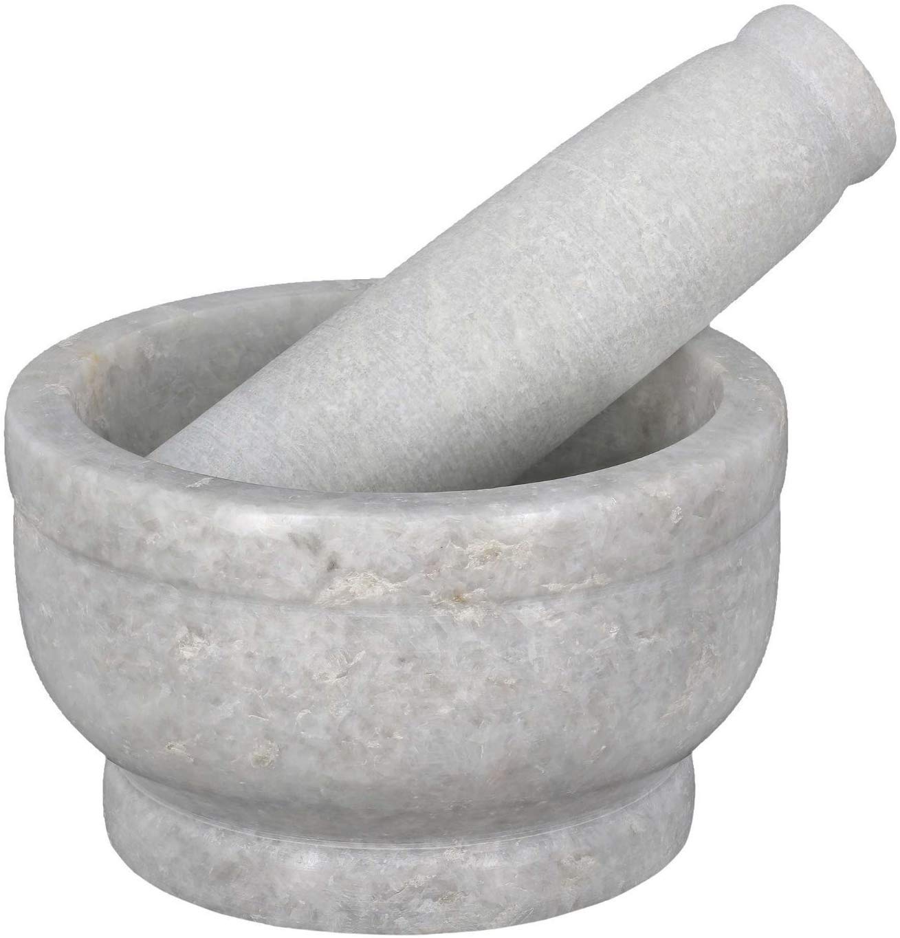 Marble Mortar and Pestle (4.7 INCH, White)