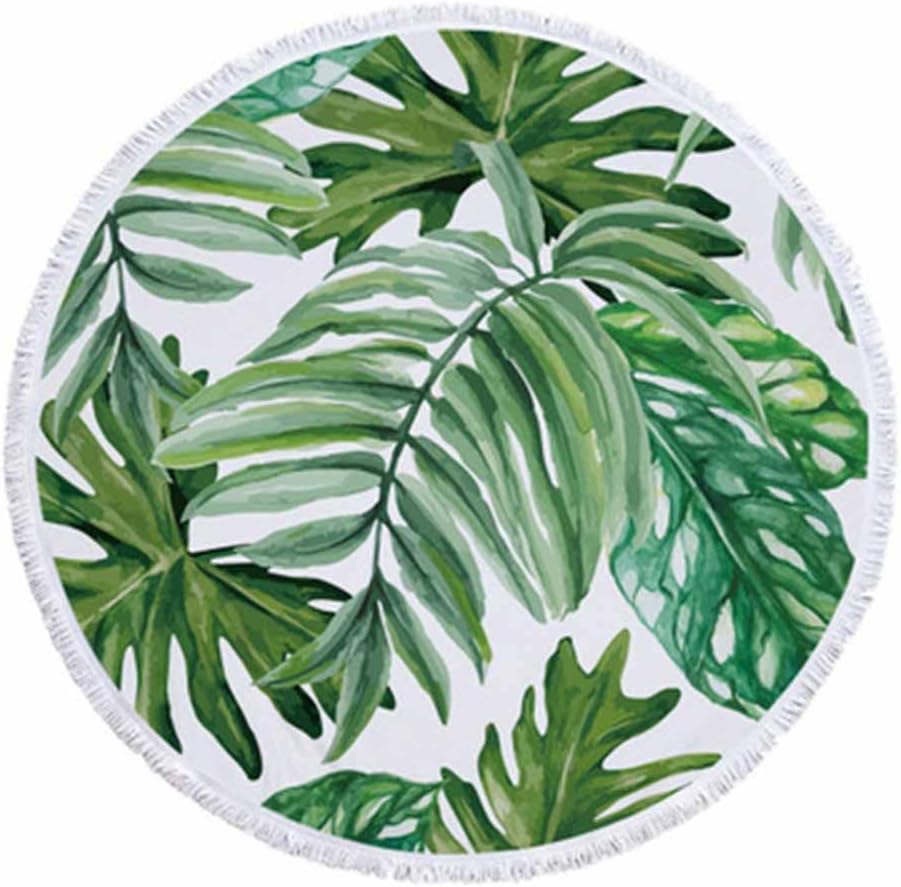 Vesub Microfiber Printing Round Beach Towel Flamingos Tassel Soft Stand Towels 150inx150in (style8)