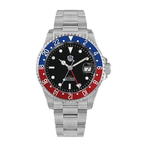 watchdives GMT Watches for Men WD0014 Dual Time Zone Dive