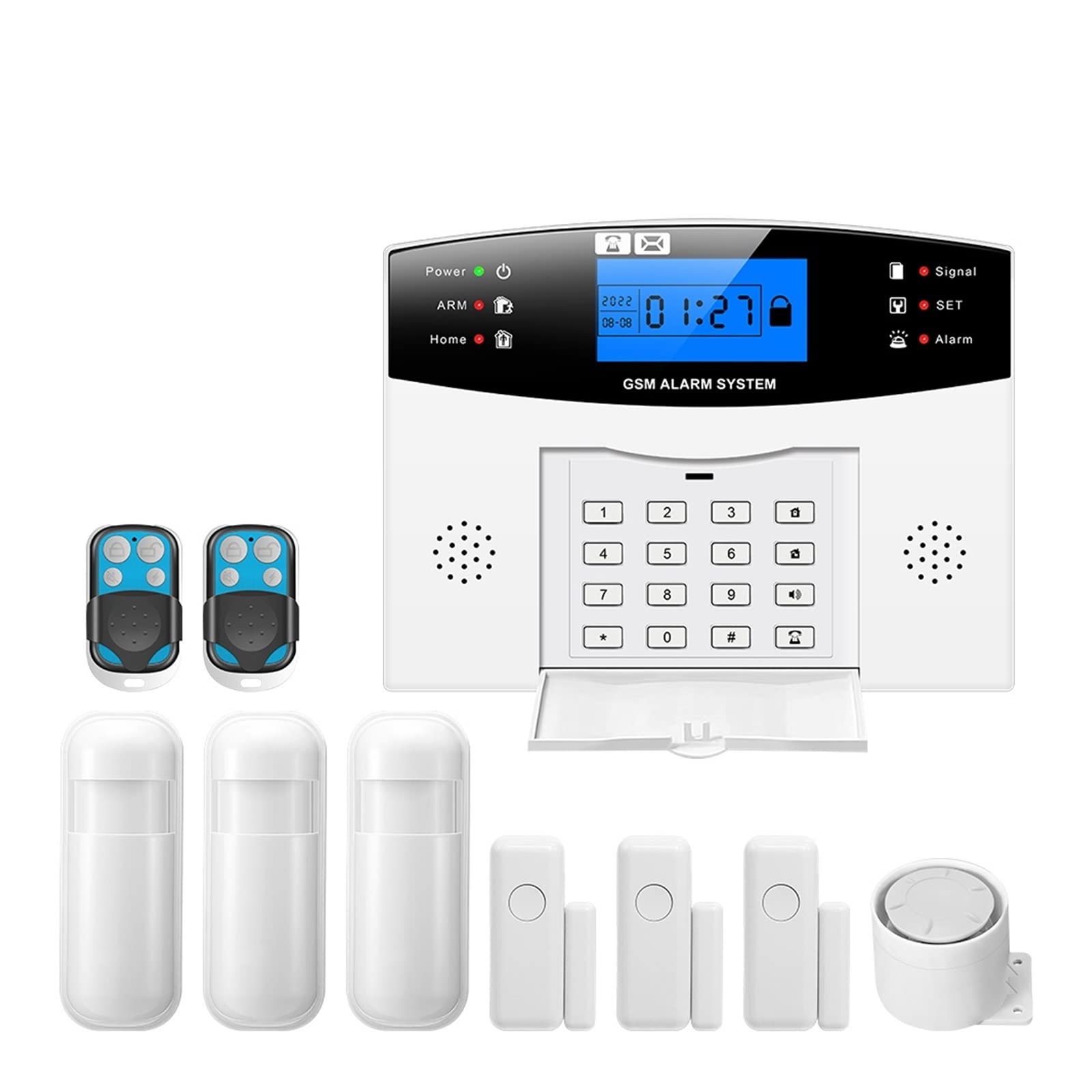 CUDTAPI TUYA Smart Home GSM Security Alarms For Wireless Alarm For Garage Residential House(E)