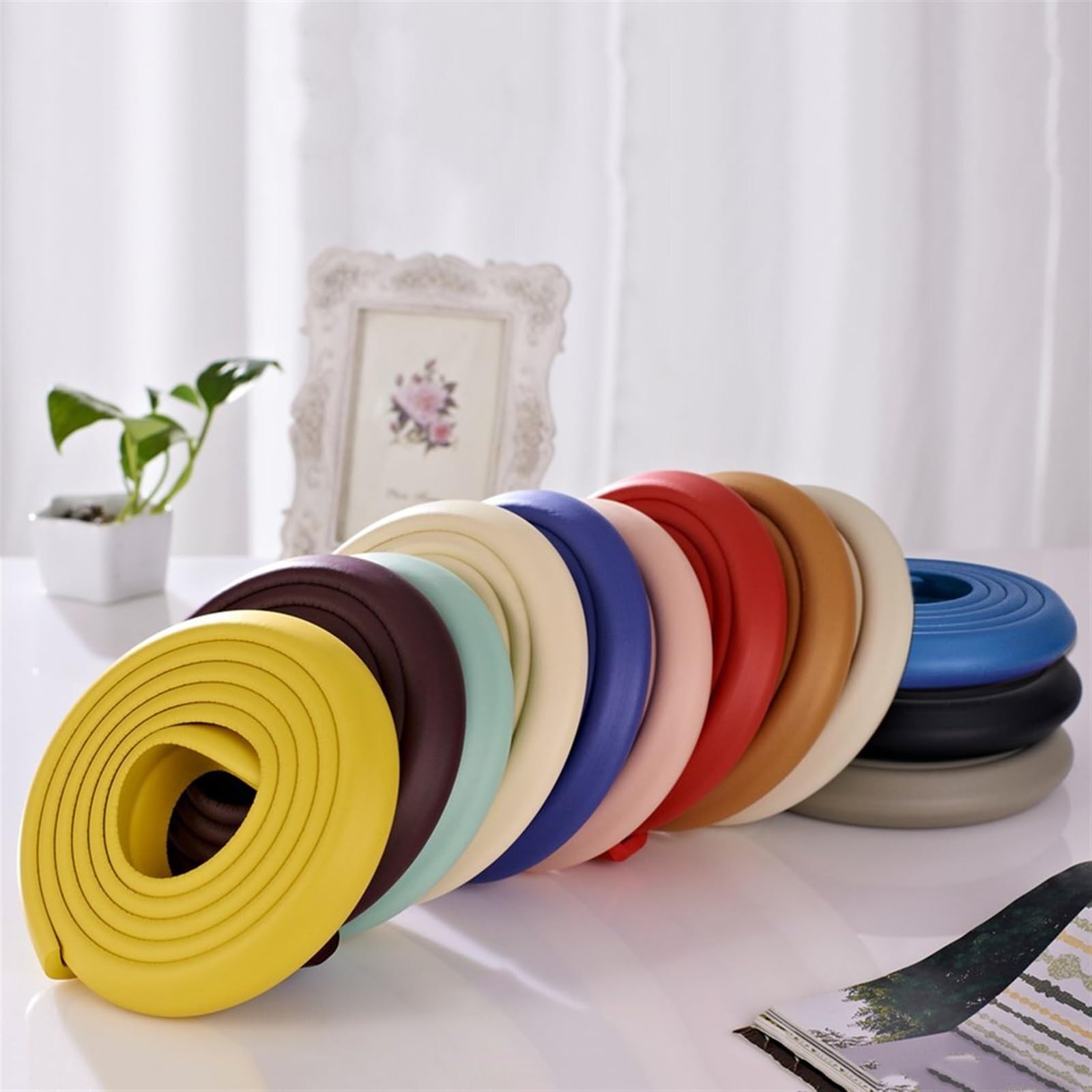 Protectores de Esquinas para mesas, Seguridad Infantil, Protectores de 2 Metros de Grosor, Funda para Muebles y escritorios, Cinta Protectora de Espuma, Protector de Bordes.