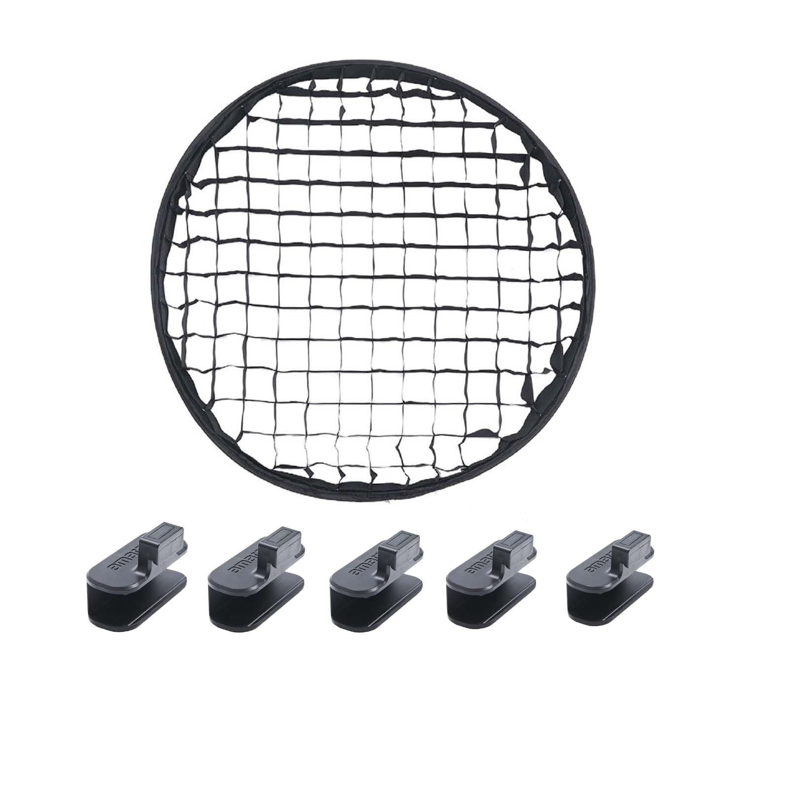 Rejilla de Control de luz de Tela Amaran de 45° con 5 Clips para Panel de luz Amaran Verge MAX