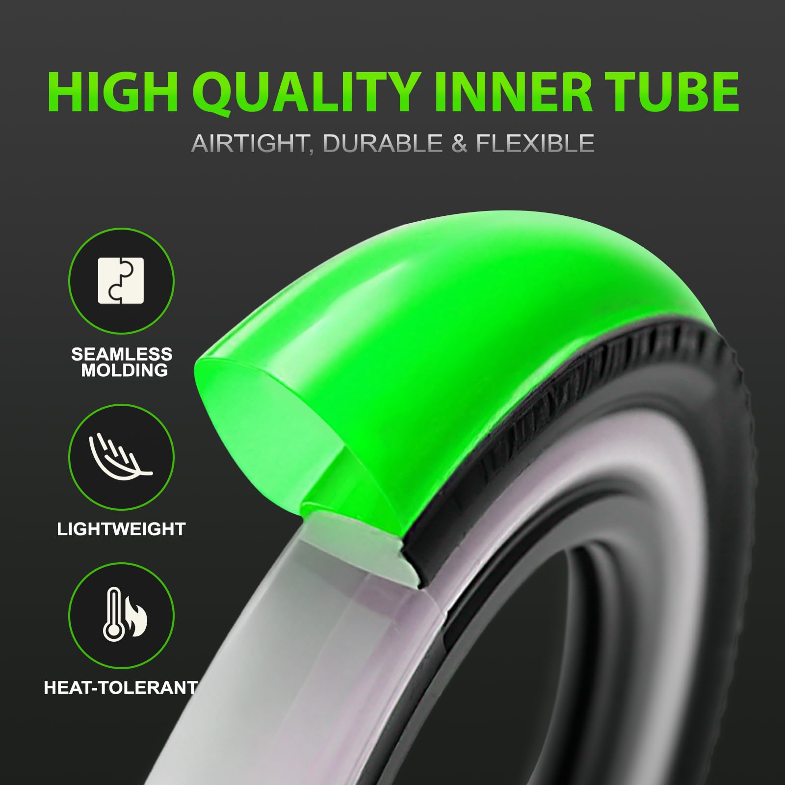 WHEELO Paquete de 2 tubos interiores de TPU, 700C x 18-32 mm, tubo de bicicleta de carretera de 45 mm/65 mm/85 mm, fuerte y compacto | Compatibilidad de llanta y freno de disco