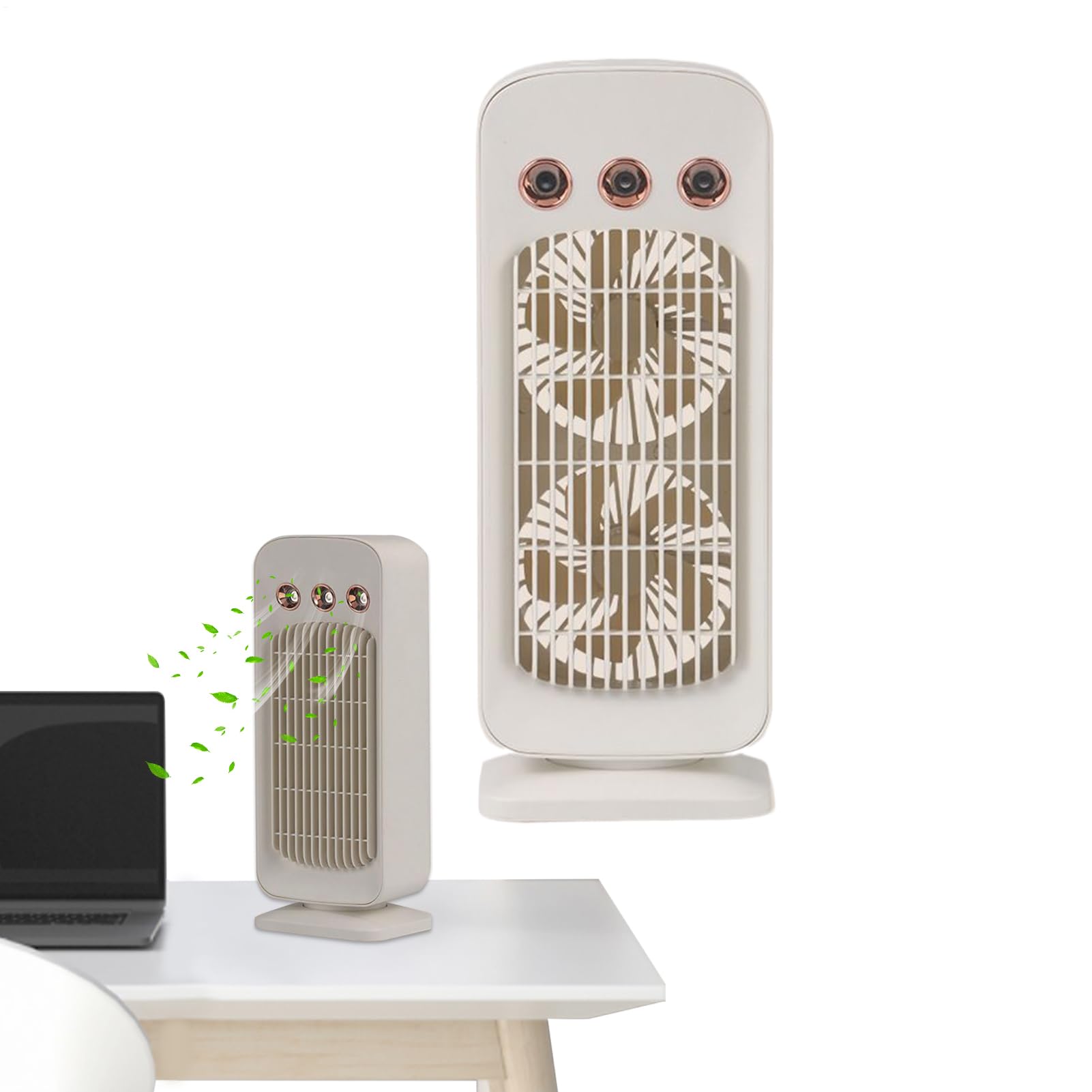 Générique Ventilatore Portatile Raffreddatore Ad Aria Oscillante 3 Velocità | Ventilatore da scrivania silenzioso rinfrescante portatile per casa, dormitorio, camera da letto, soggiorno, esterno, bagno,