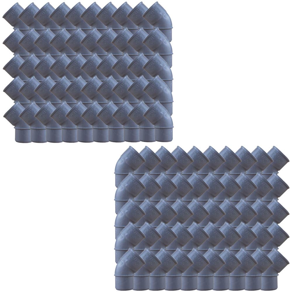 First Plast - Raccord PVC évacuation - 100 coudes PVC 45° Mâle/Femelle Ø32 -