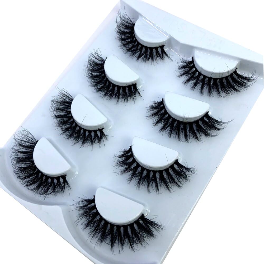 ITAY1835 New 7/8 Pairs 15-25mm Natural 3d False Eyelashes Fake Lashes Makeup Kit Mink Lashes Extension Mink Eyelashes Maquiagem, (4 Pairs-RD03)