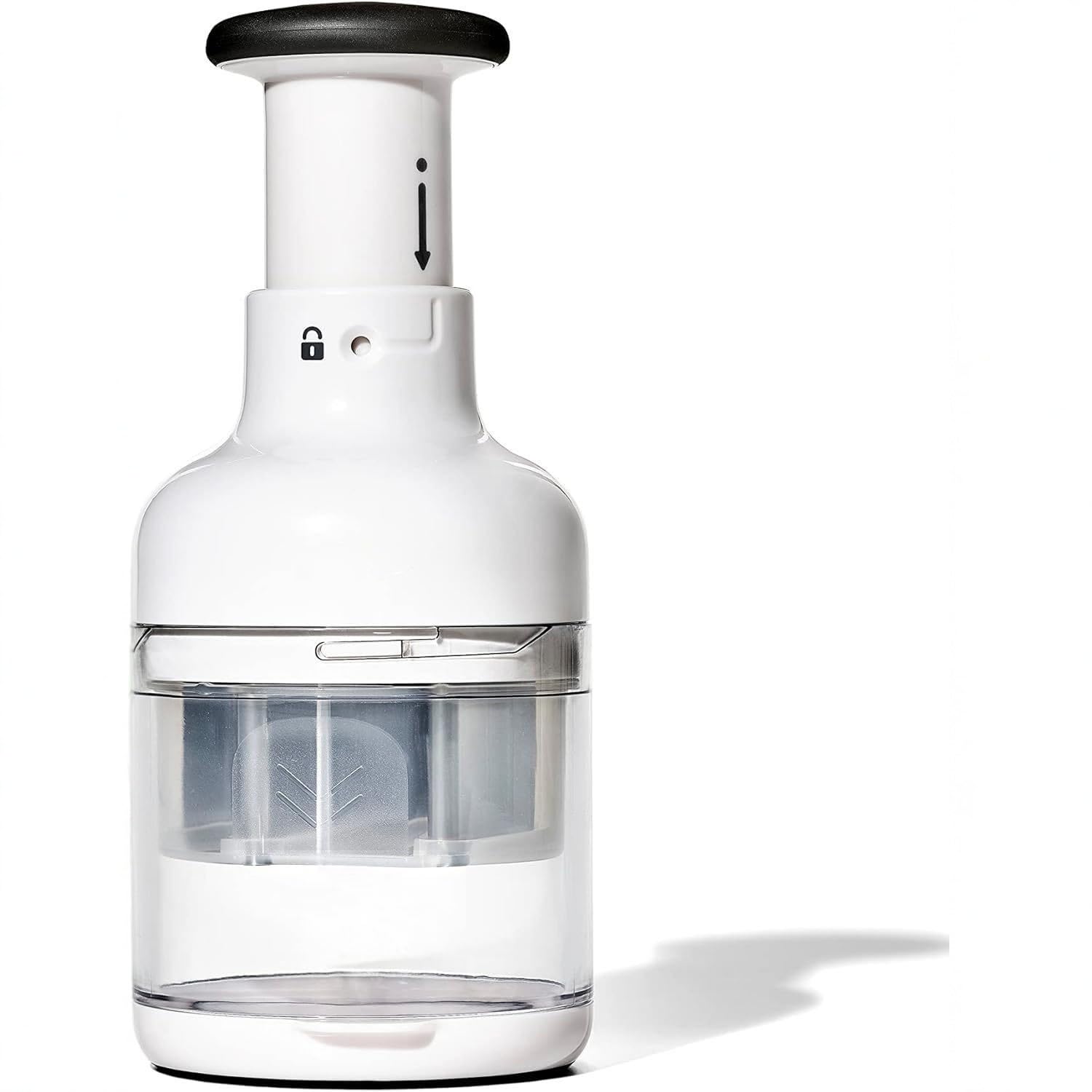 – Manual Food Chopper, White Vegetable and Fruit Processor, Dishwasher Safe Design, 22.3 cm Height, Easy Clean Kitchen Tool with Detachable Parts