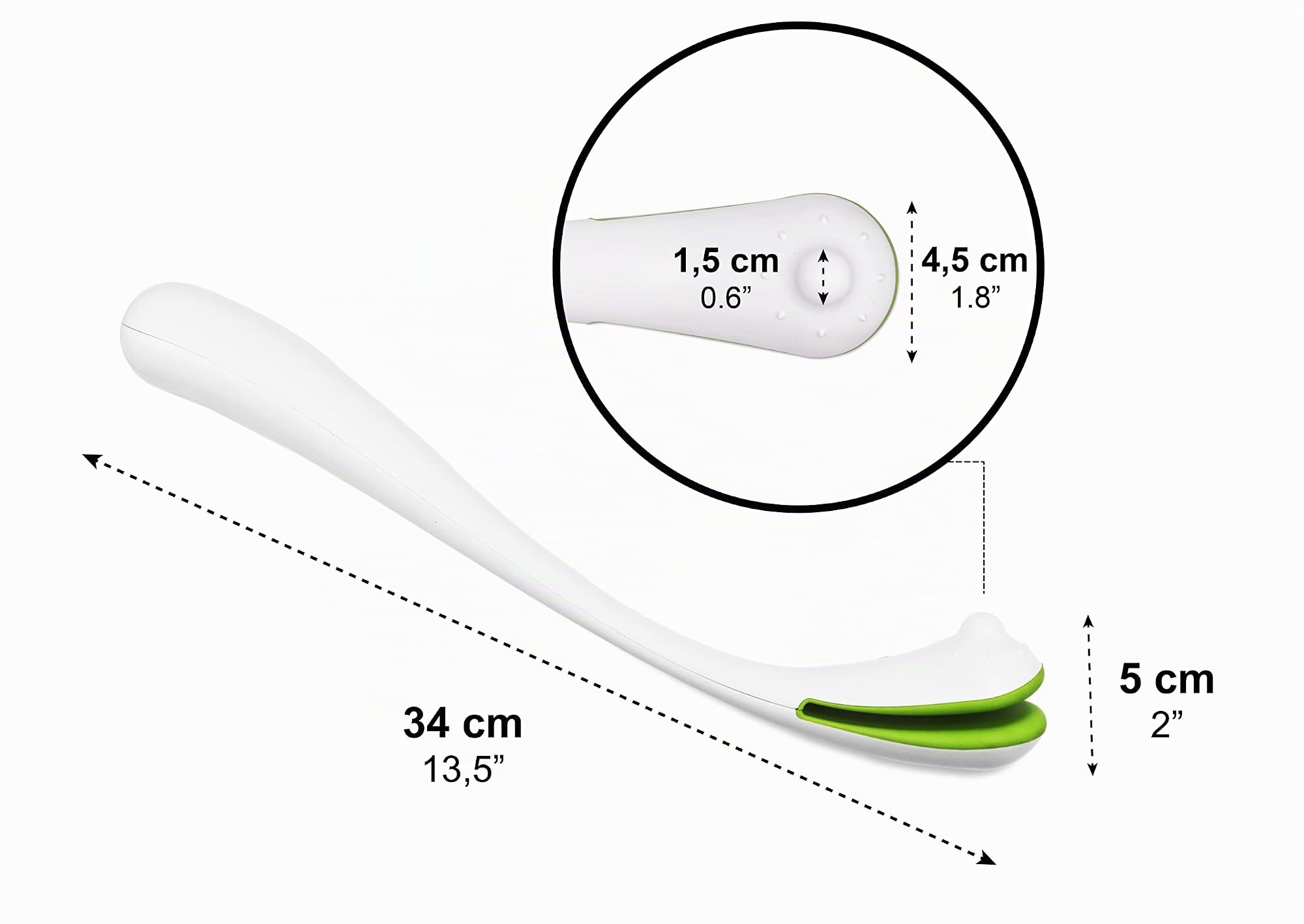 KMINA Ayuda para el Inodoro, Brazo Extensor 32 cm, Bottom Wiper, Pinza Papel Higiénico, Movilidad Reducida, Mango Largo