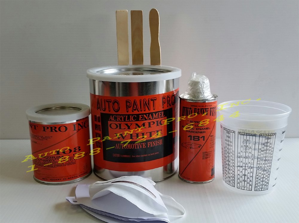 Buy Olympic White Acrylic Enamel Single Stage auto Paint kit