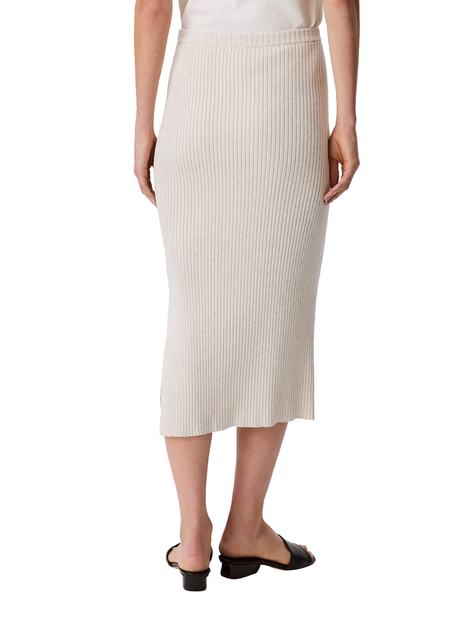 Calvin Klein Cotton Rib Midi Skirt Falda Mujer