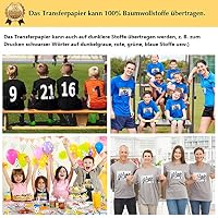 TransOurDream Echte Inkjet Transferfolie,Bügelfolie für Dunkle T-Shirts,für Hiztepresse,DIN A4X100 Blatt,T-Shirt Papier für Dunkle Stoffe,Textilien(D-3-6.0-100) – Ansicht 6