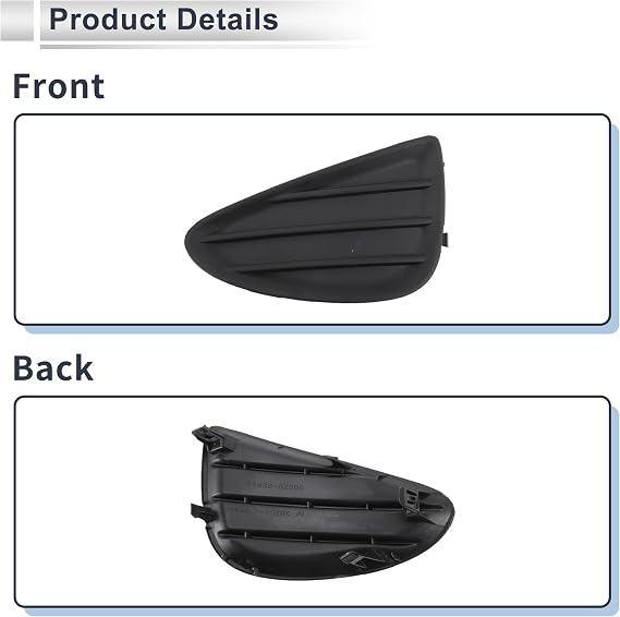 Front Left Fog Light Grill for Toyota Yaris 2012-2014 Front Lower Bumper Fog Light Cover Inserts No.8148252300 ABS 1 Pc