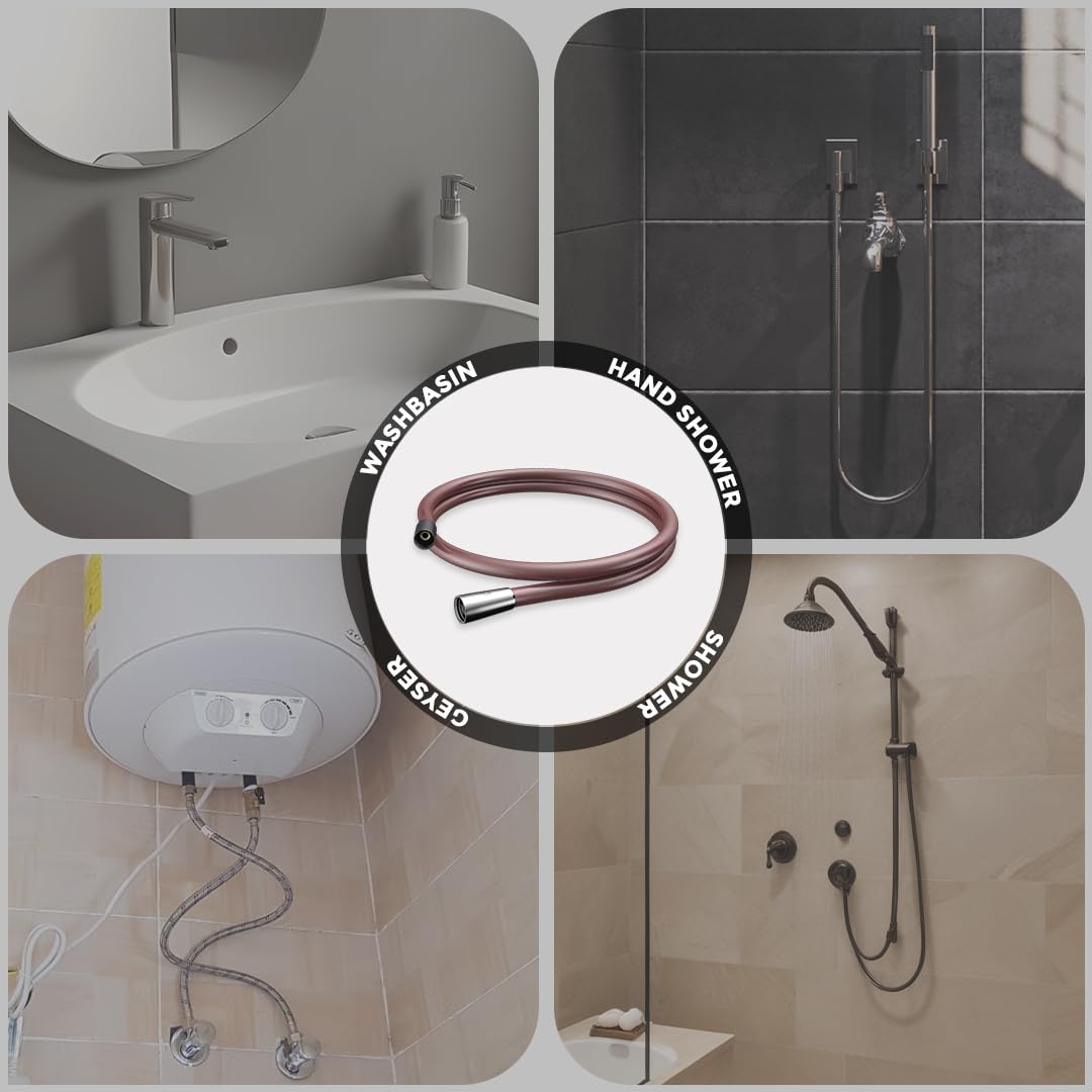 RN PVC High Quality Shower Hose - Rose Gold