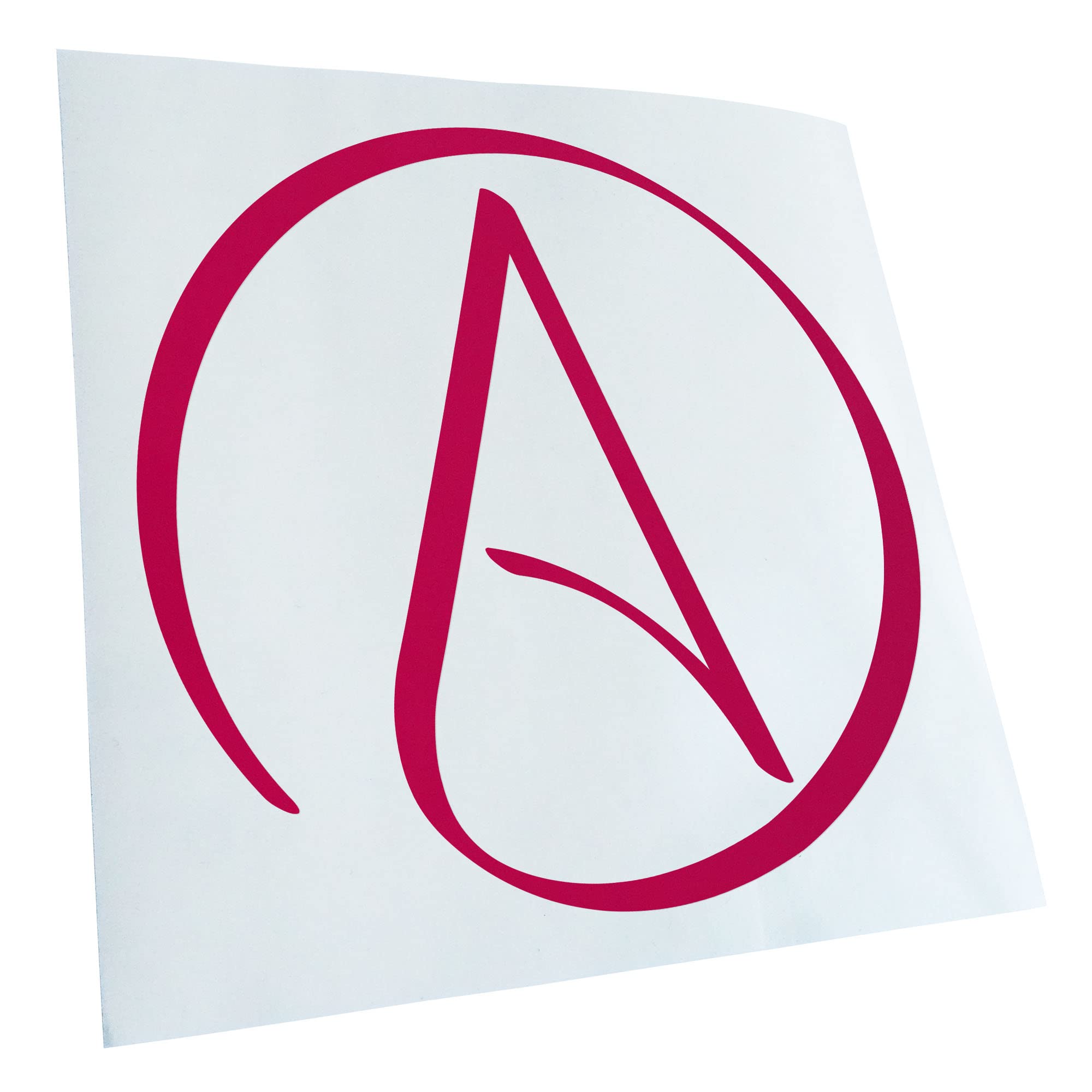 Kiwistar - Car Sticker - Pink - 40 x 40 cm Atheism - Atheist - Rear Window Car Sticker Weatherproof for Car Truck Moped Truck - Sticker Exterior Self-Adhesive Tuning Accessories for Window Vehicle