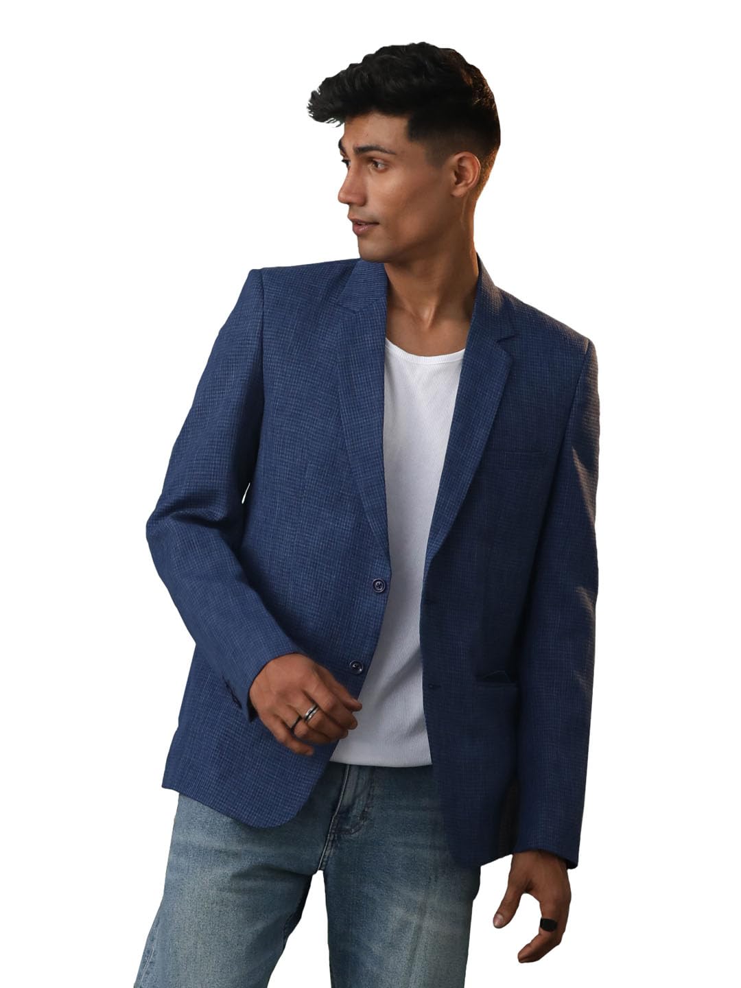 VASTRAMAY Men’s Open Front Regular Blazer