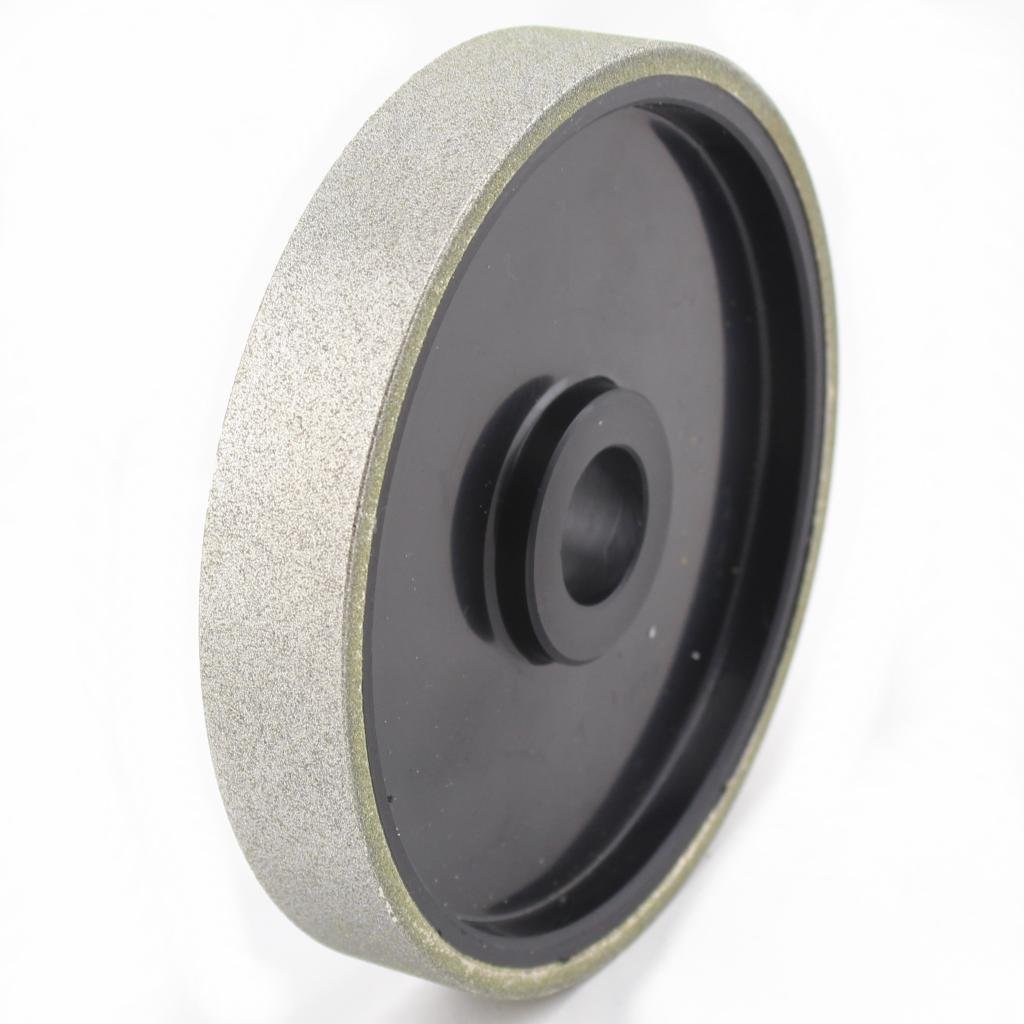 Drilax 6 inch 80 Grit Lapidary Diamond Coated Cabbing Grinding Polishing Wheel for Gem Stones, Marble, Glass, Tungsten Sharpening, TIG Welding 1 inch Width Arbor Rings Included