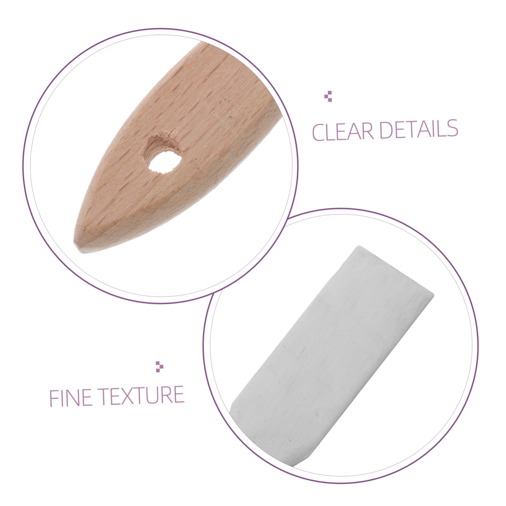 Tofficu 3 Set Strumento Di Miscelazione Dei Colori Raschiatore Strumento Spatola Per Dipingere Pittura Maniglia Attrezzo Forniture Raschiatori Arte Bambù 4 Pz*3