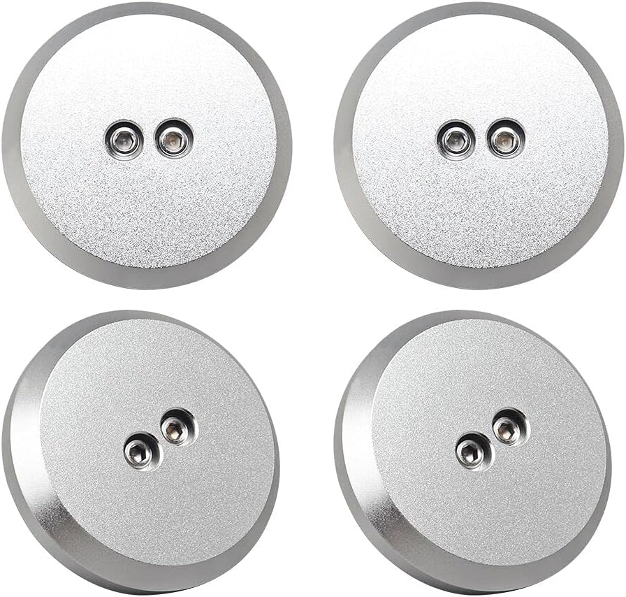 Samman Jack Pad Adapter Billet- Bolt-on Jack Points Leave-in Lift Pad Compatible with 1997-2023 Corvette C5/C6/C7/C8 Models, Porsche Frame Rail (Silver- 4 Pack)