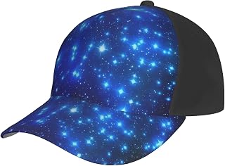 Blue Shining Stars Printed Baseball Cap Adjustable Trucker Hat Dad Hats Unisex Outdoor Sports Sun Cap