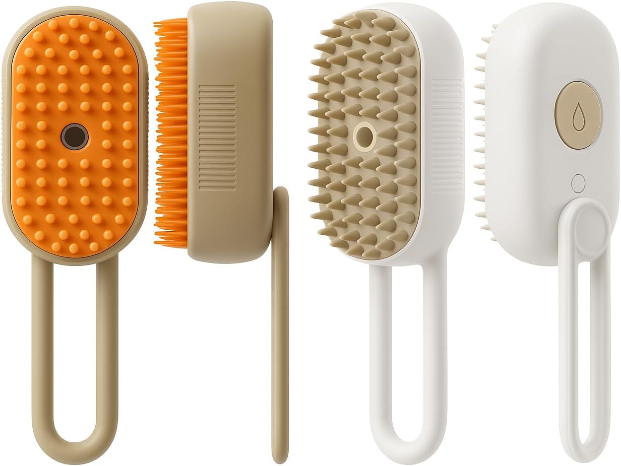 Escova Pet Escova Para Cães e Gatos Vaporizada, Recarregável, Com Alça Dobrável Para Remover Pelos Emaranhados e Soltos Cabo Ergonômico e Remoção de Pelos – Rodrigues Shop