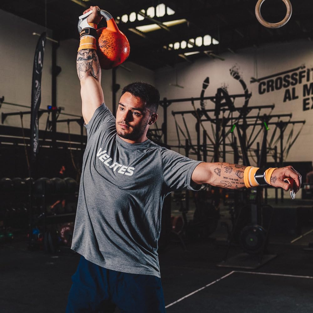 I Quad Pro Handgrips I Professional Cross Training Gloves or Gymnastics I All Surface I Use with Magnesium I Includes Free Bands